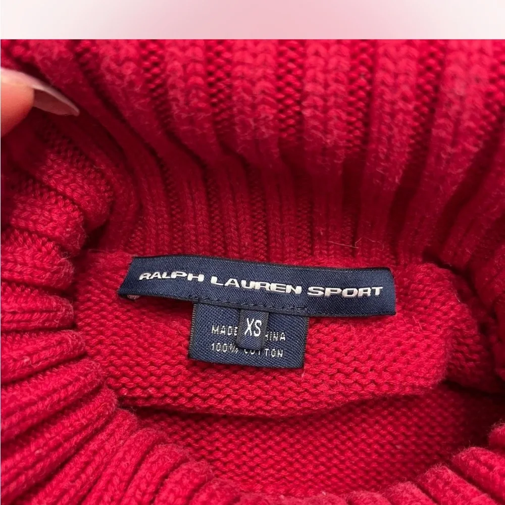 Ralph Lauren Vibrant Red Turtleneck Sweater - Picture 7 of 7